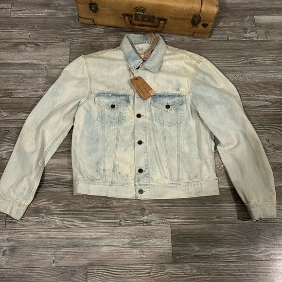 NWT DENIM & SUPPLY RALPH LAUREN DISTRESSED OX SKULL DENIM JEAN JACKET SIZE L - Picture 3 of 12